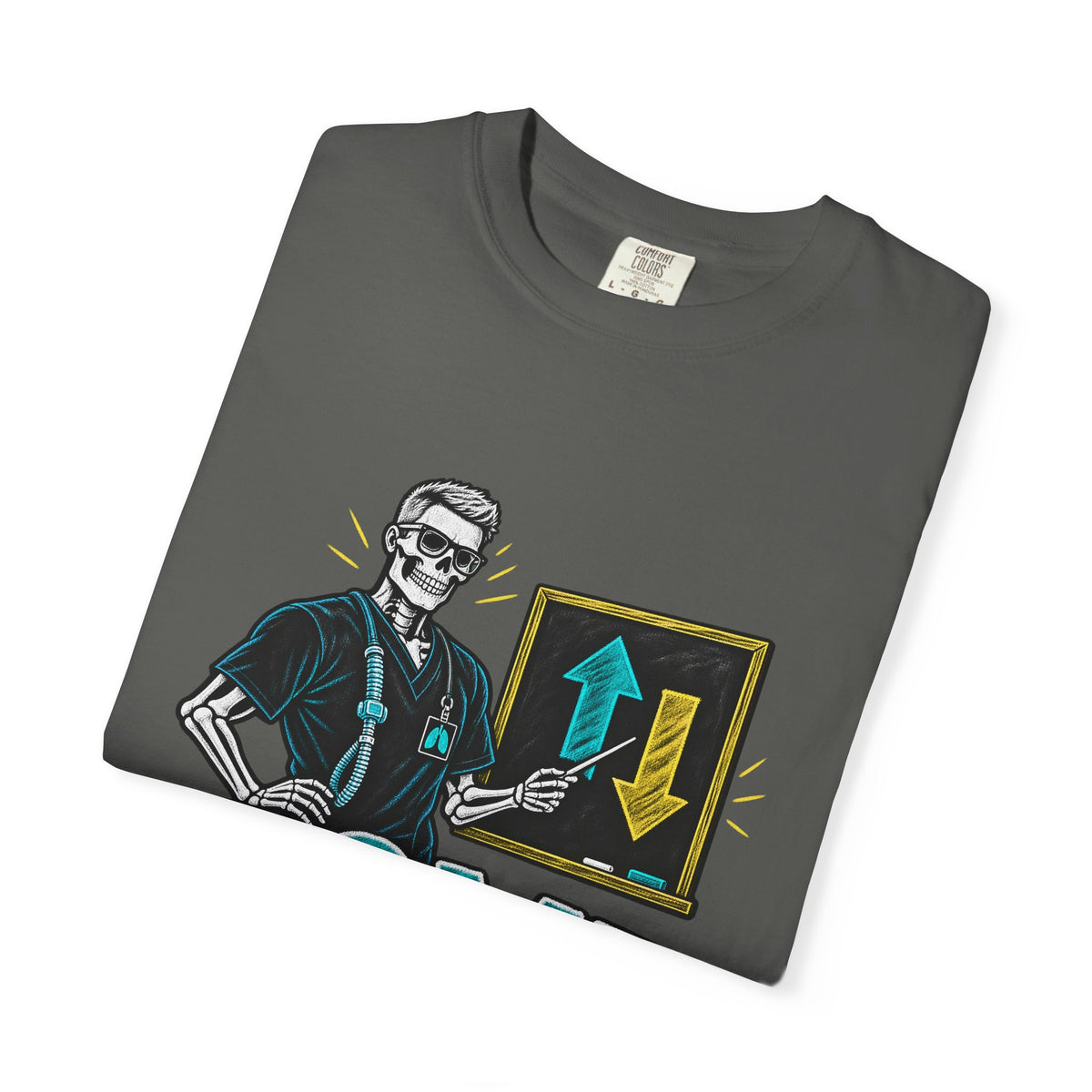 ROME Respiratory Opposite Metabolic Equal Male Skeleton RT Comfort Colors T-Shirt