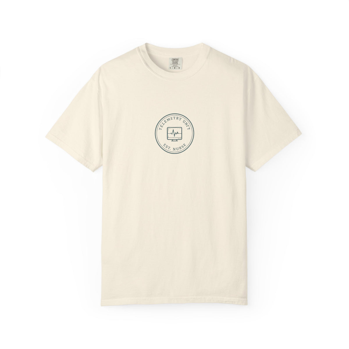 Telemetry Nurse Minimal Vintage Badge Telemetry Unit Comfort Colors T-Shirt