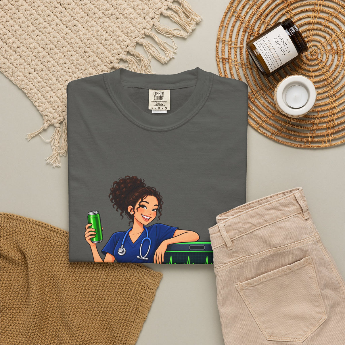 Caffeine Level Critical Assessment Complete Nurse Comfort Colors T-Shirt