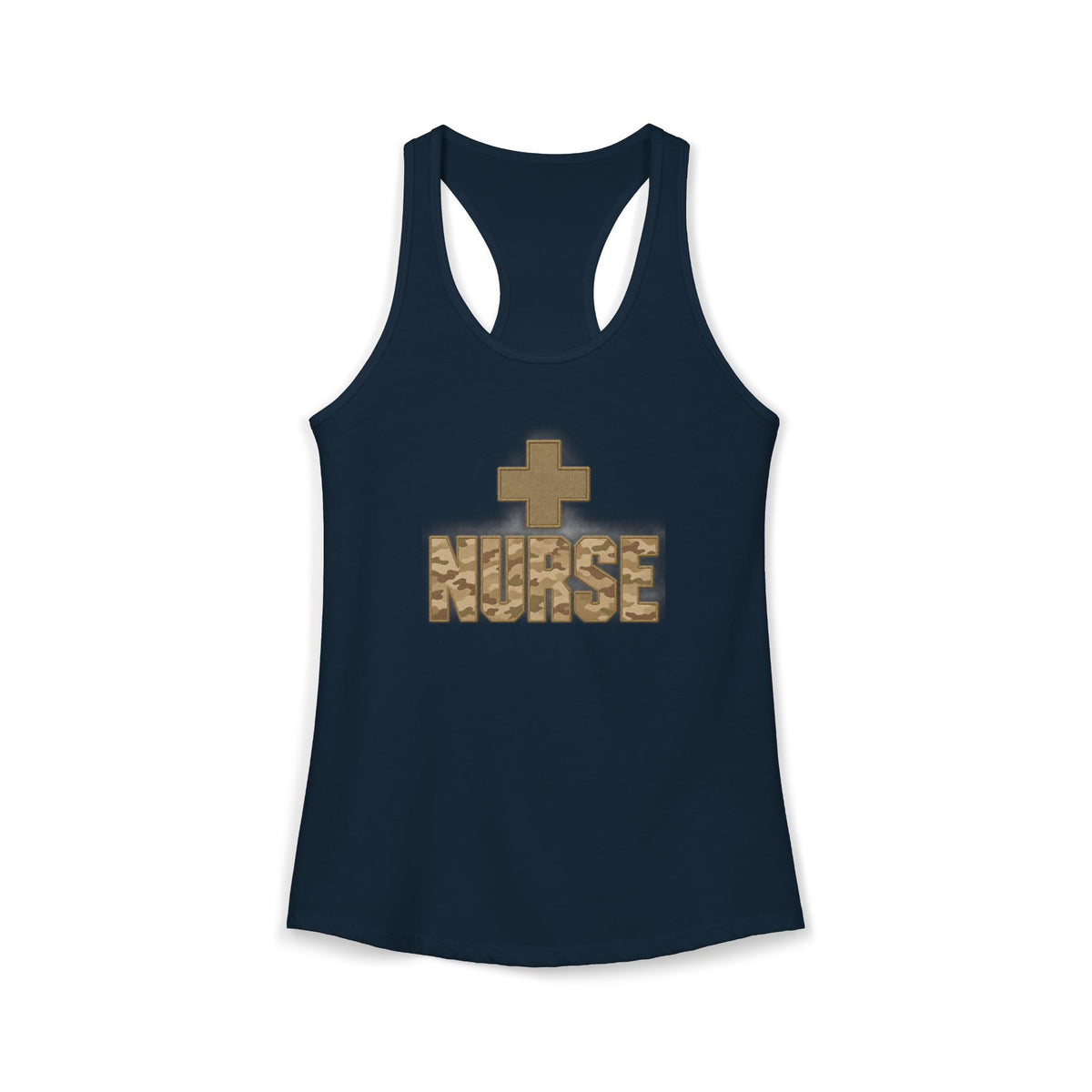 Nurse Desert Tan Camo Women's Racerback Tank Top