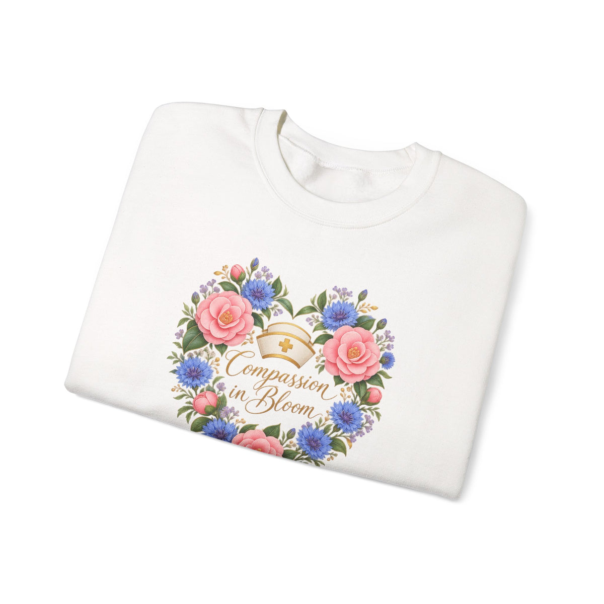 Compassion in Bloom Nurse Crewneck Sweatshirt