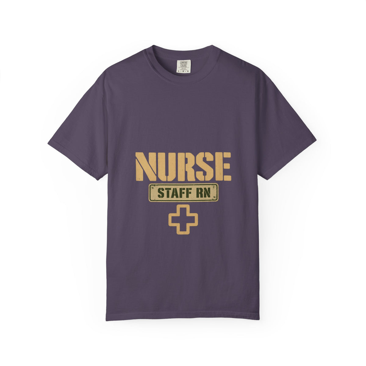 Nurse Military Stencil Staff RN Comfort Colors T-Shirt