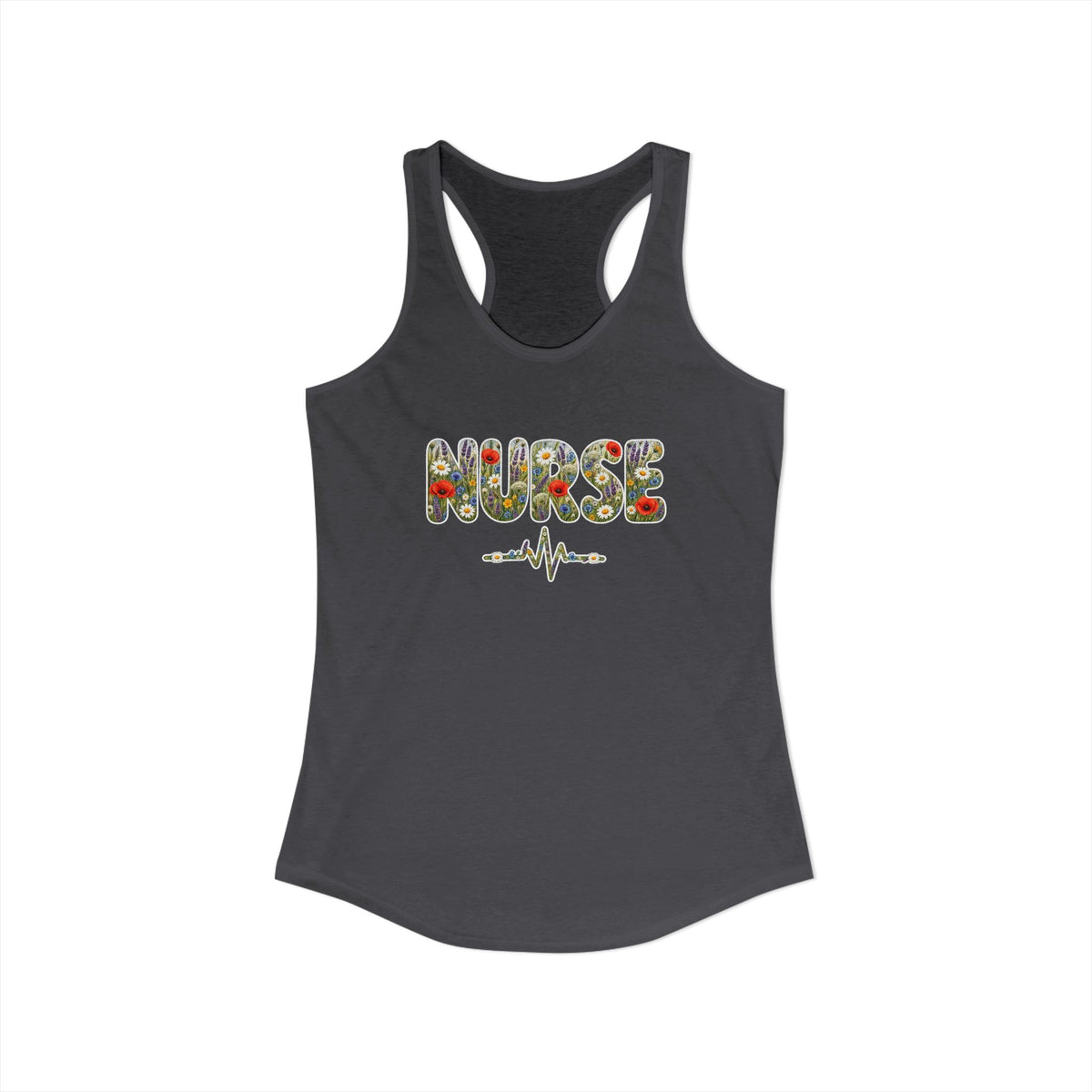 Nurse Boho Wildflower Floral Women's Racerback Tank Top
