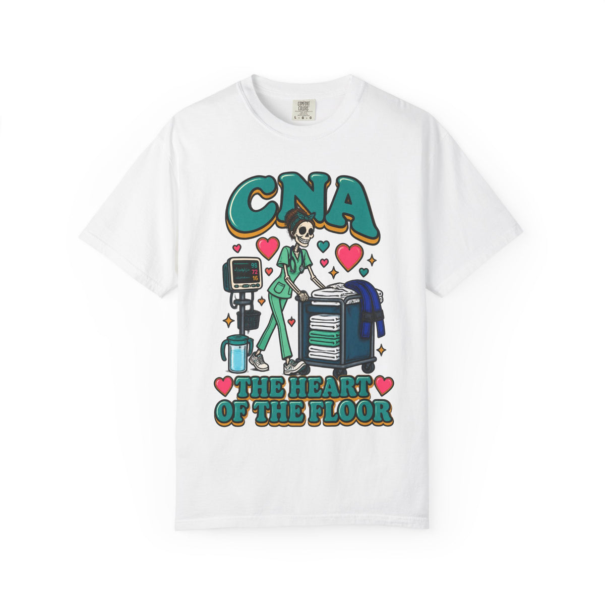 CNA The Heart of the Floor Skinny Skeleton Comfort Colors T-Shirt