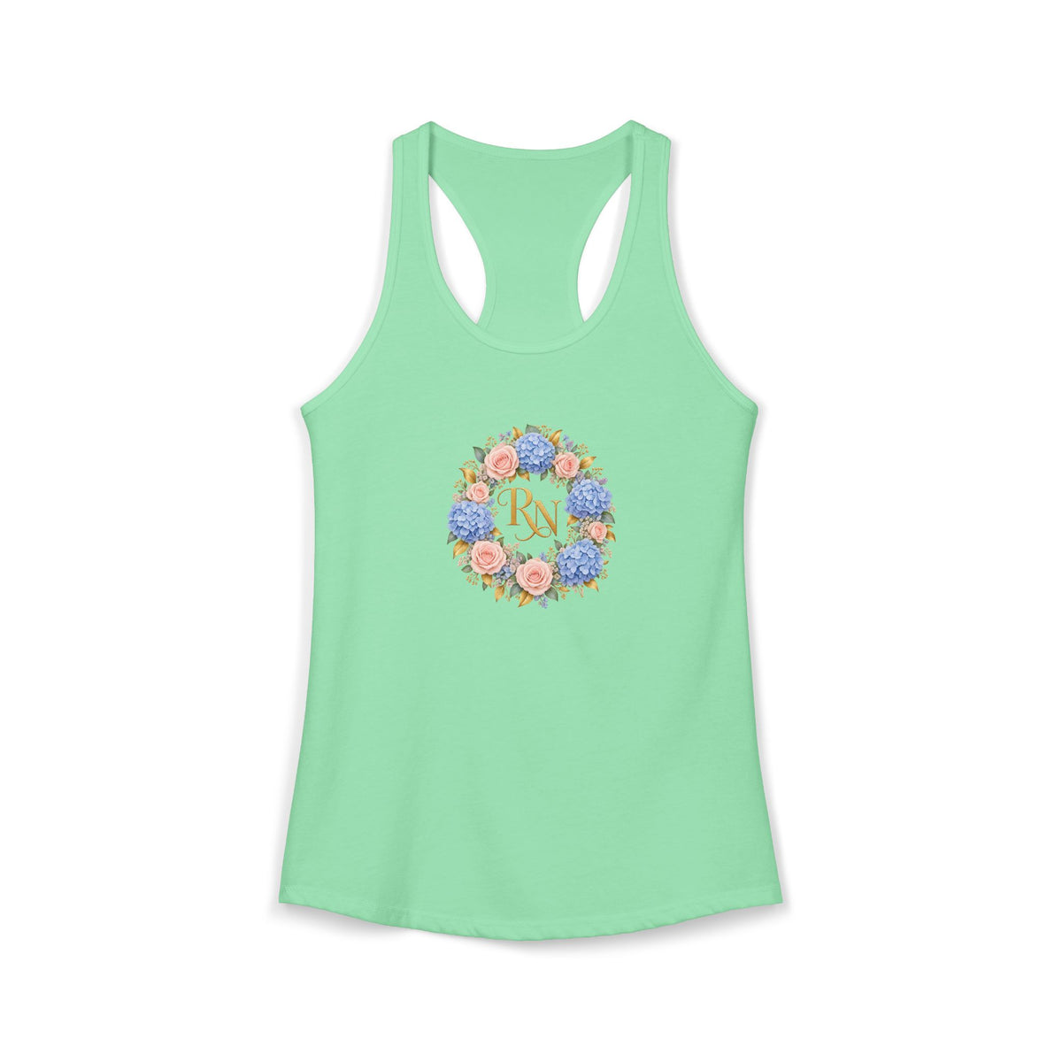 Hydrangea Wreath RN Women's Racerback Tank Top