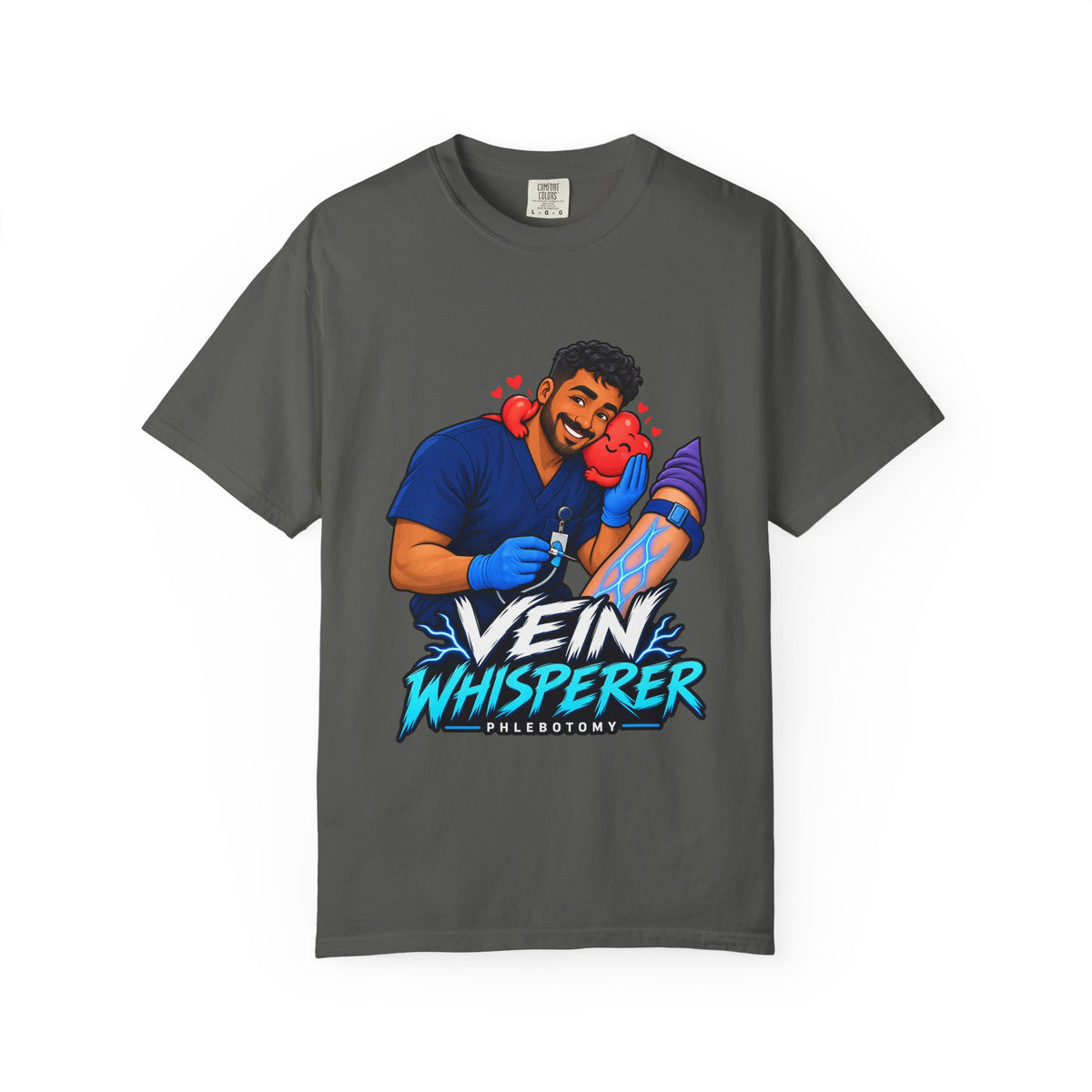 Vein Whisperer Phlebotomist Male Comfort Colors T-Shirt