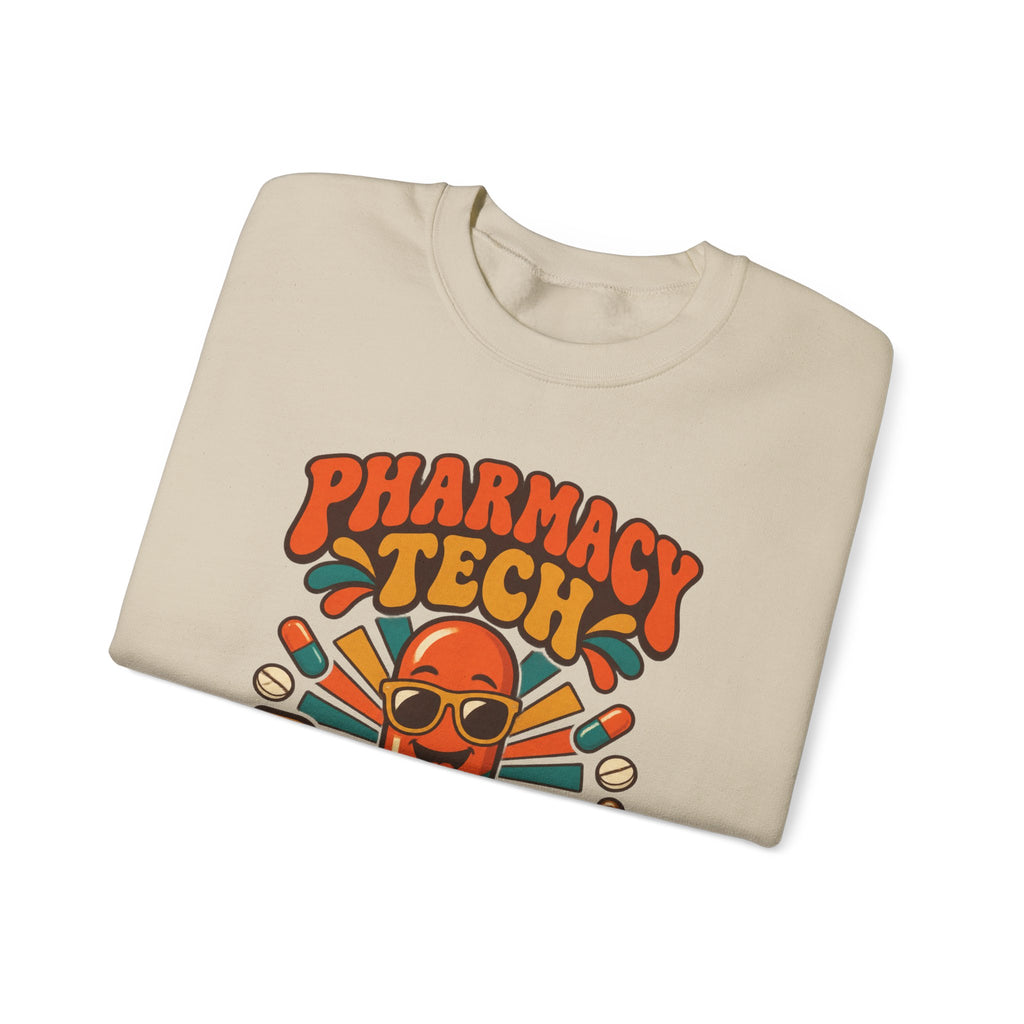 Pharmacy Tech Keeping You Well One Script at a Time Retro Crewneck Sweatshirt