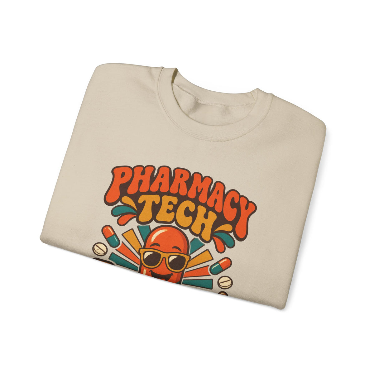 Pharmacy Tech Keeping You Well One Script at a Time Retro Crewneck Sweatshirt