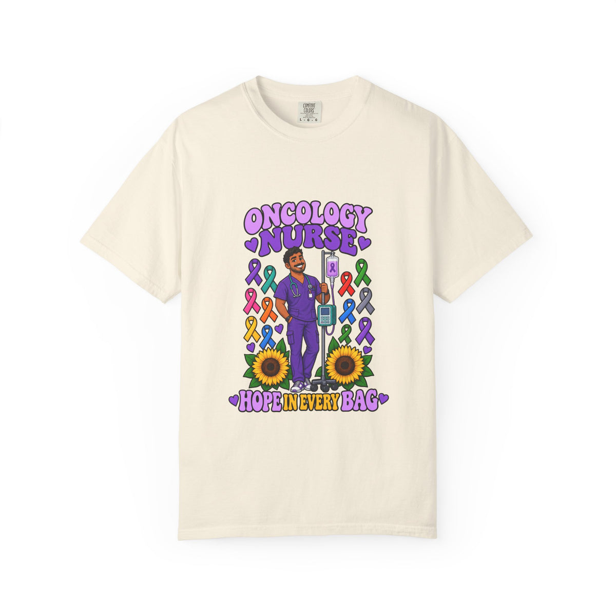 Oncology Male Nurse Hope in Every Bag Tee
