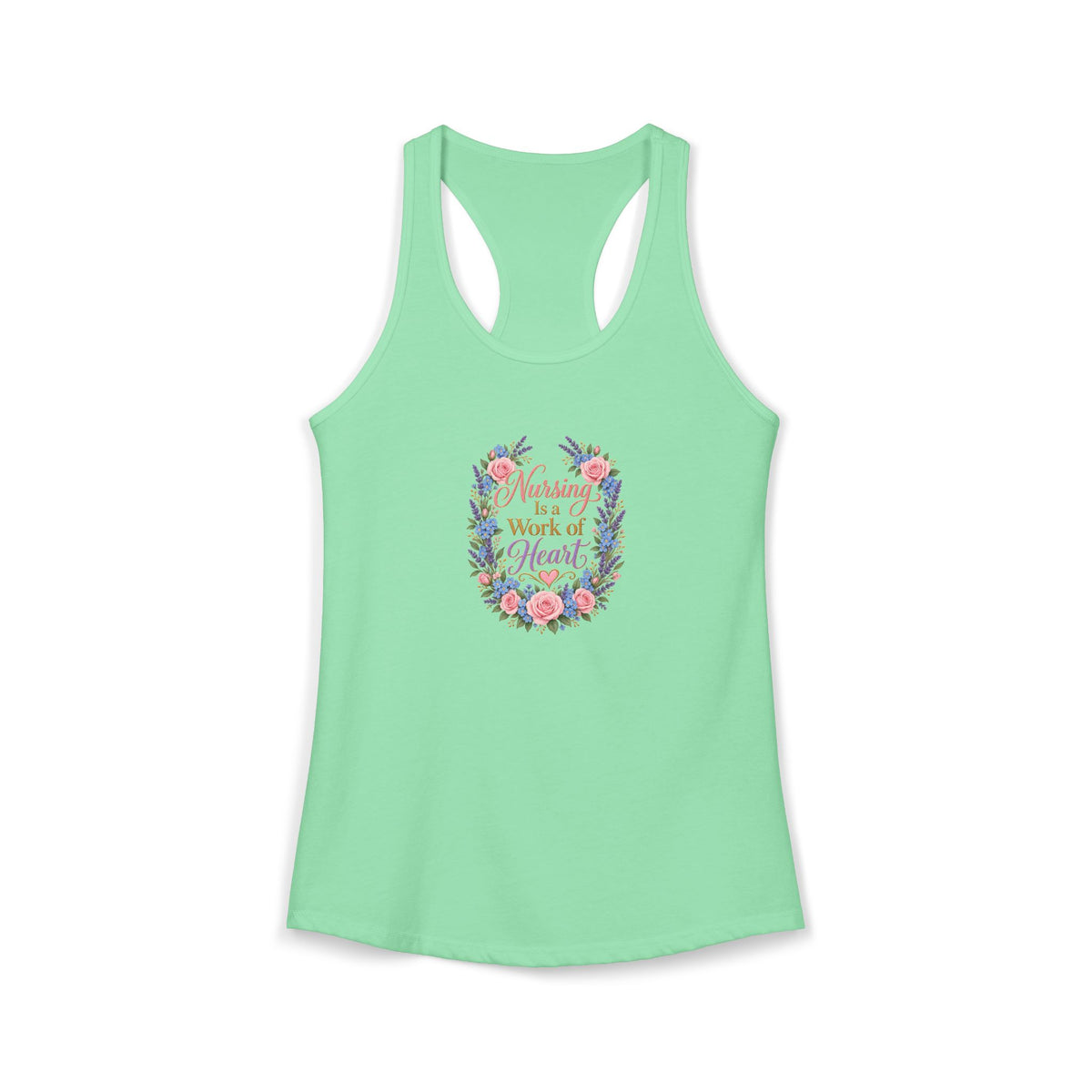 Nursing Is a Work of Heart Women's Racerback Tank Top