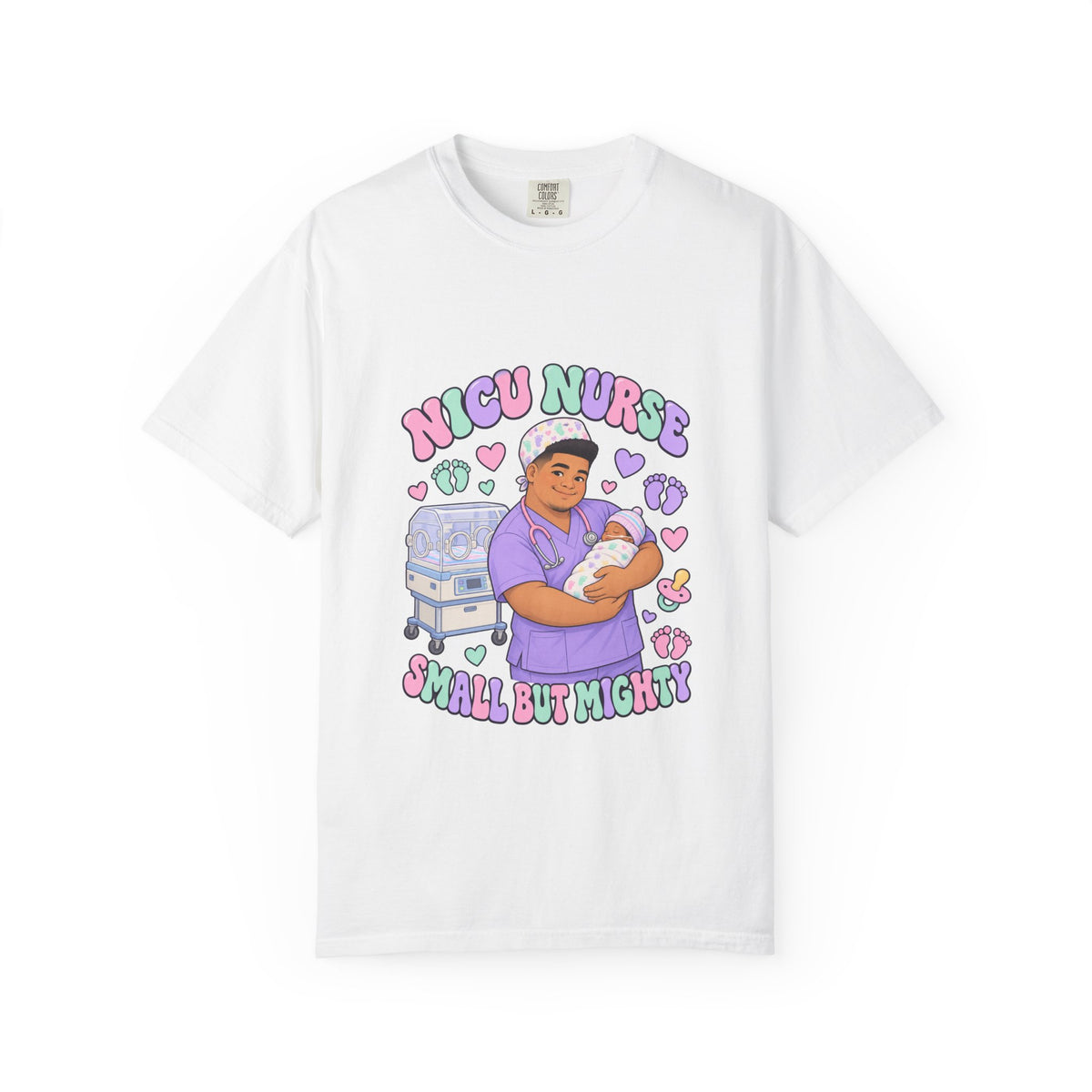 NICU Male Nurse Small But Mighty Tee