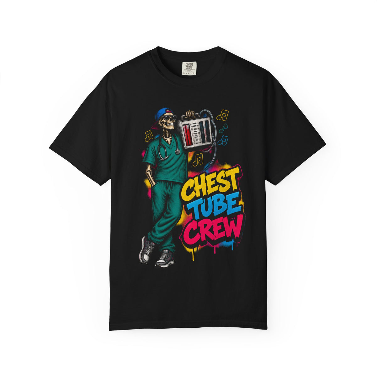 Chest Tube Crew Skeleton ICU Nurse Comfort Colors T-Shirt