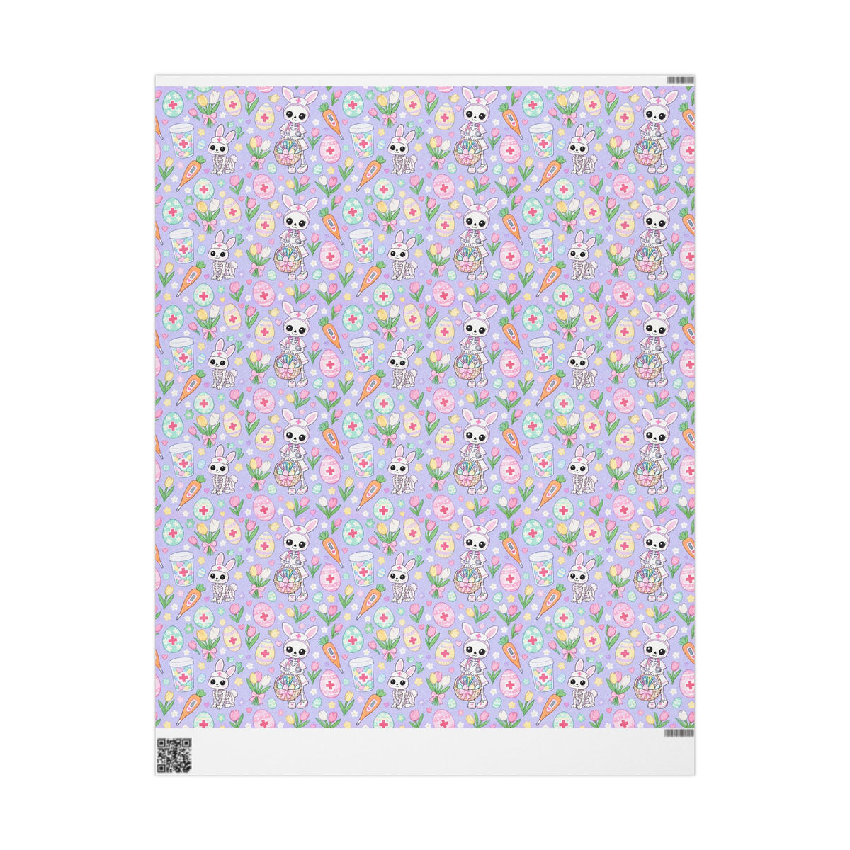 Easter Skeleton Nurse Wrapping Paper