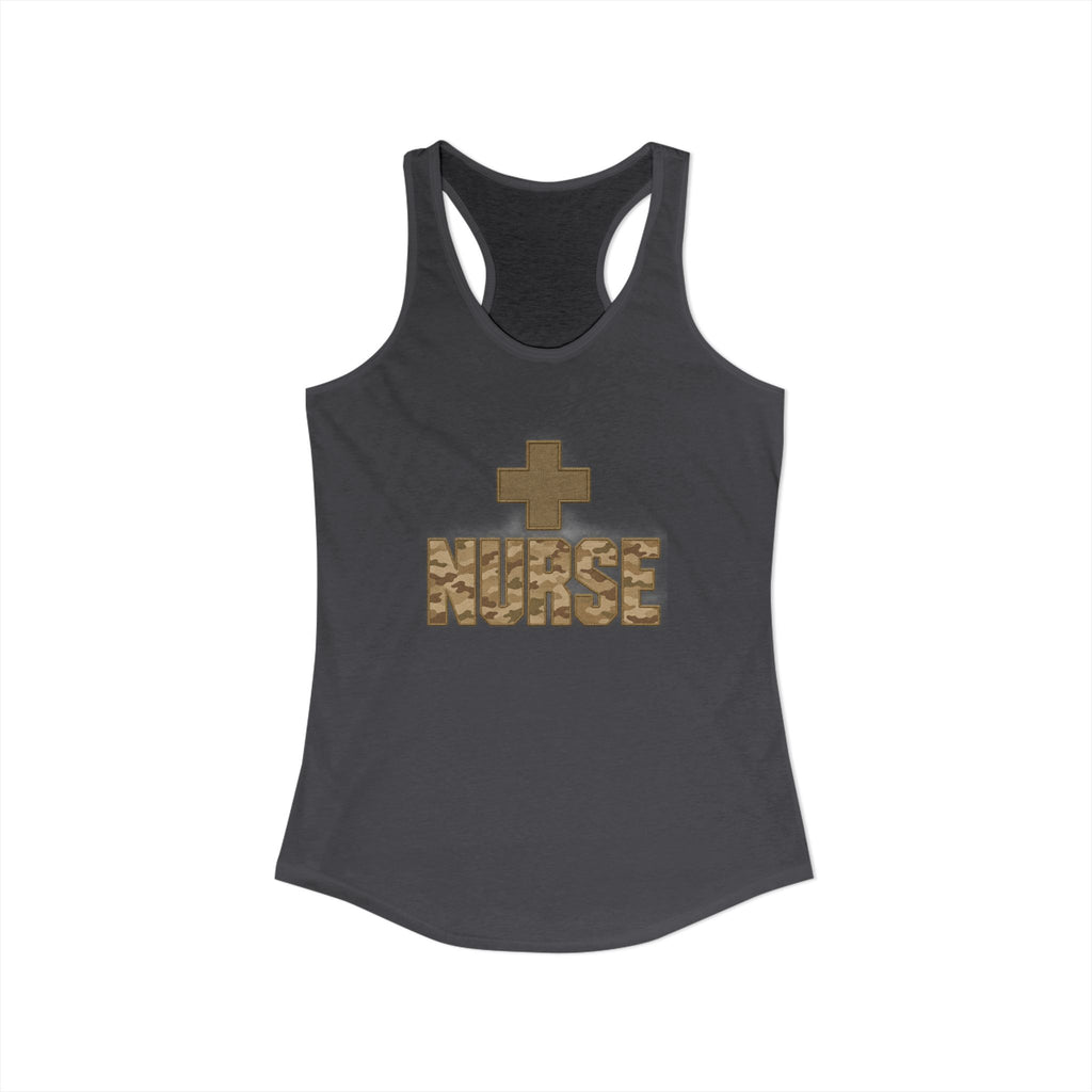 Nurse Desert Tan Camo Women's Racerback Tank Top