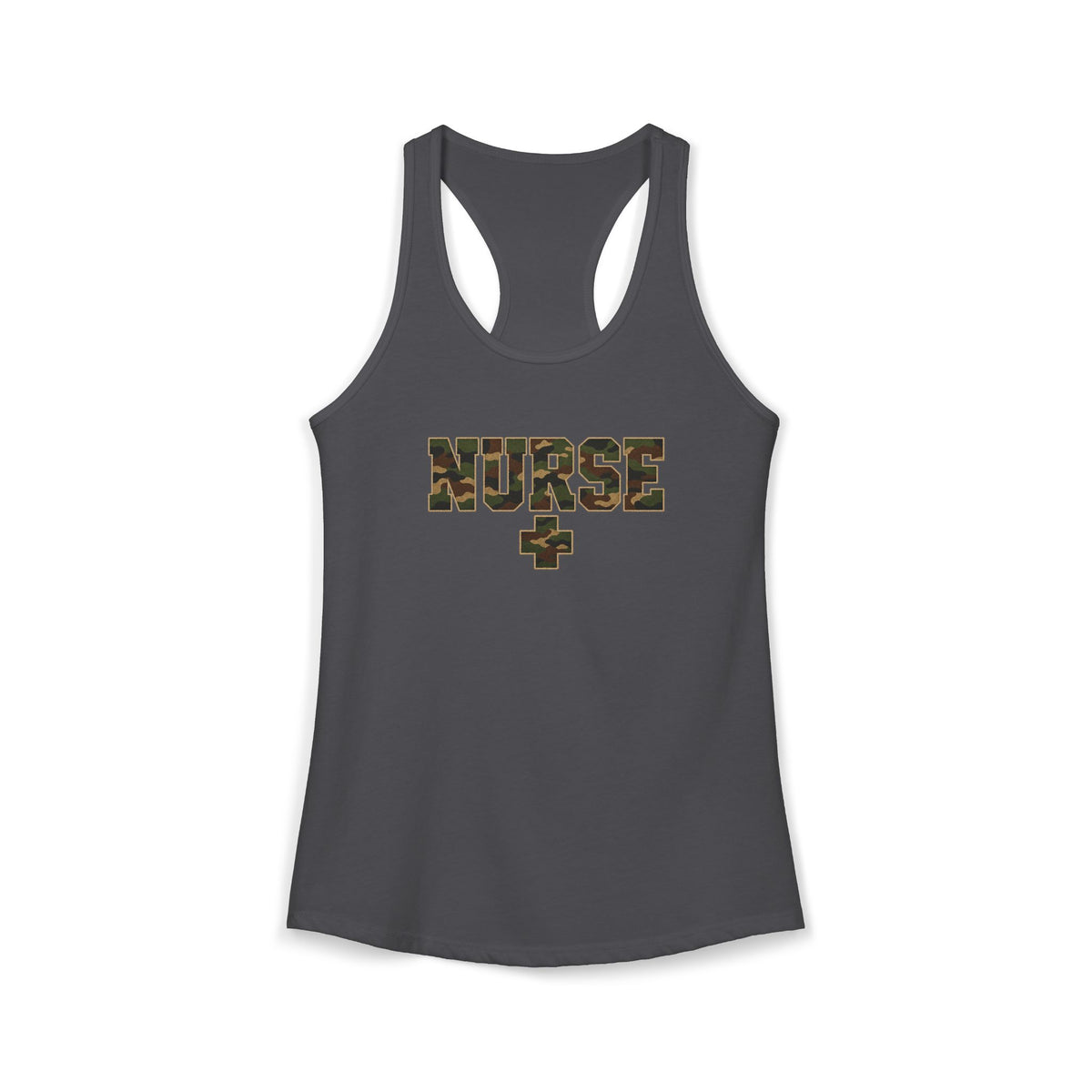Nurse Woodland Camo Women's Racerback Tank Top