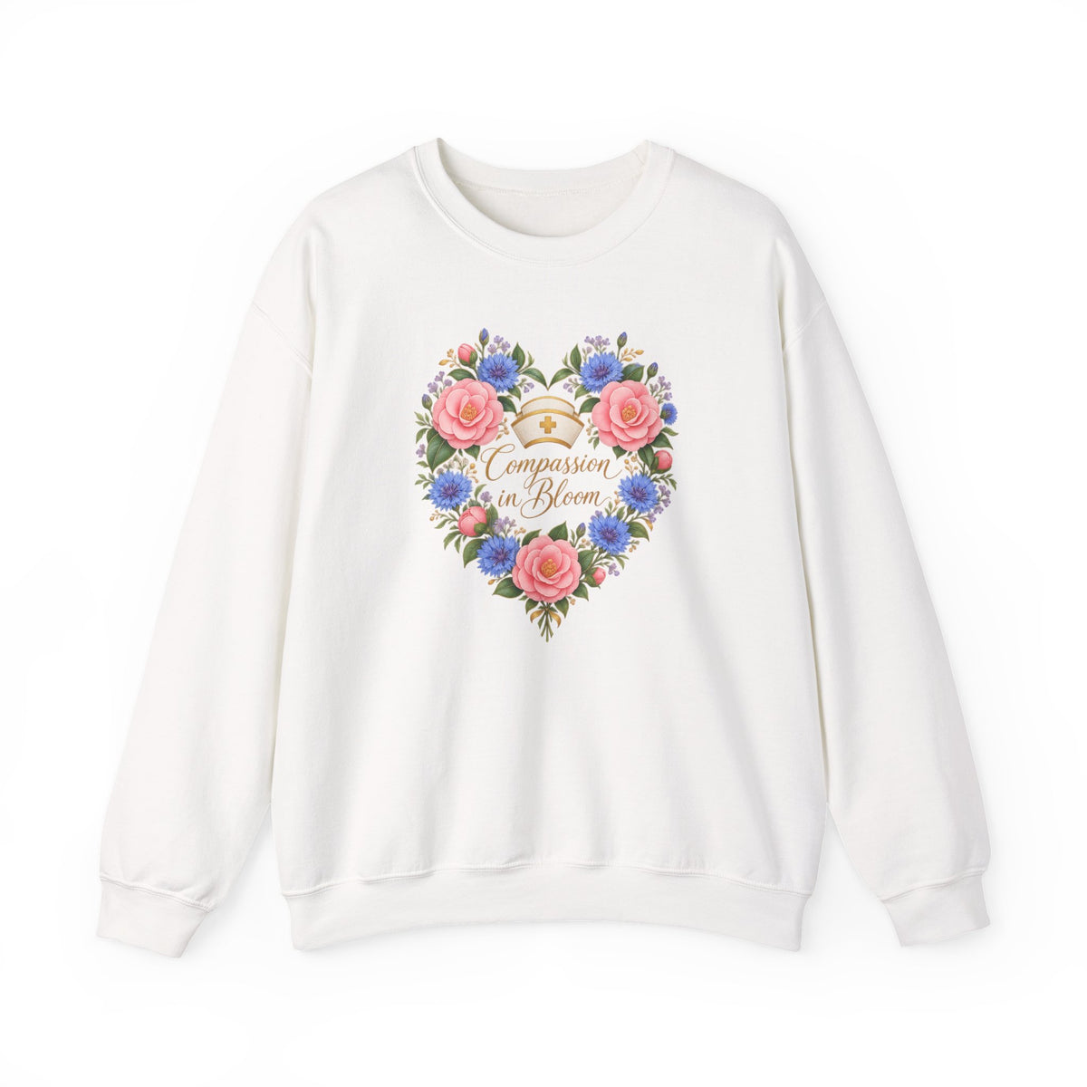 Compassion in Bloom Nurse Crewneck Sweatshirt