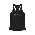 Nurse Care Compassion Courage Minimal Women's Racerback Tank Top