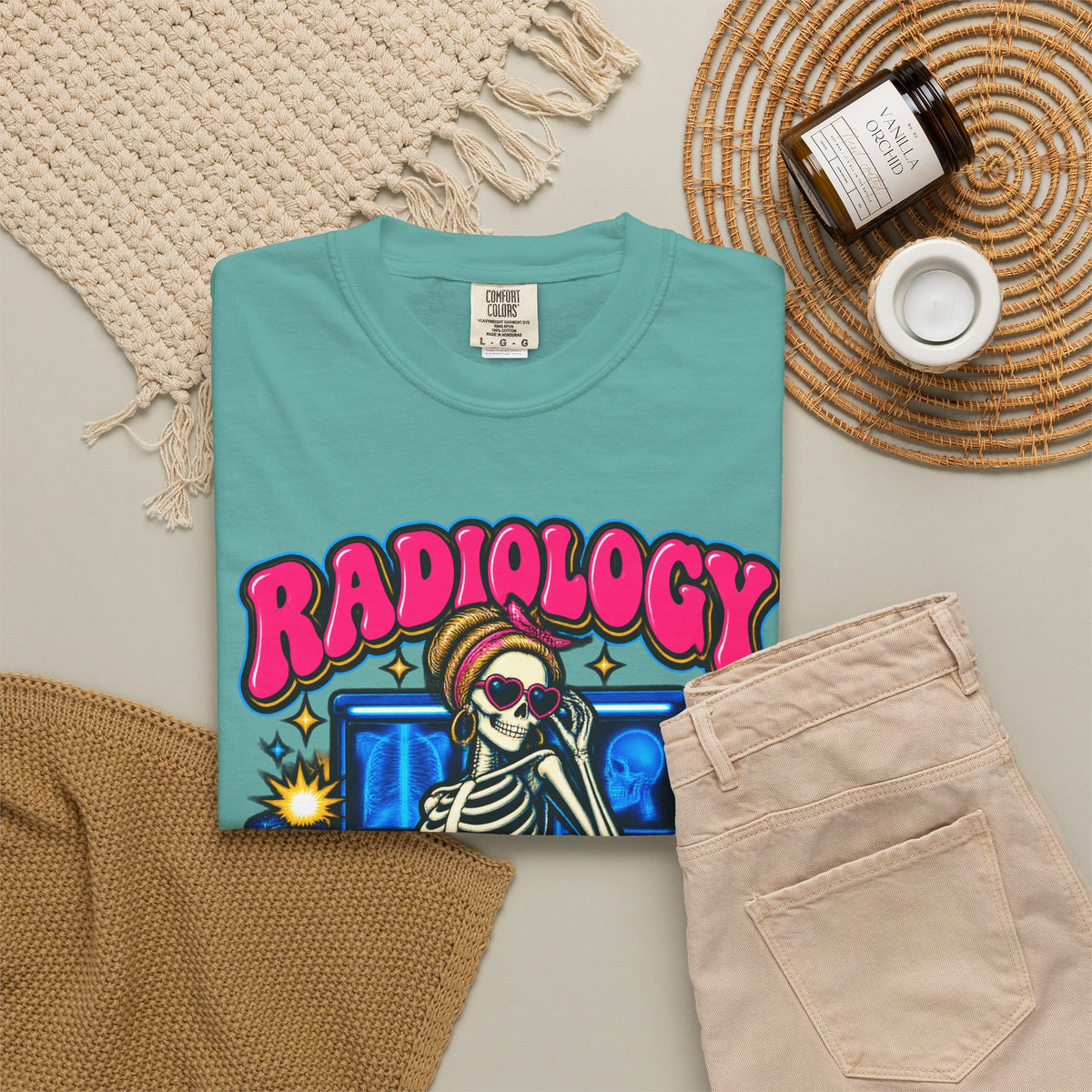 Radiology Where Everyone Is Beautiful on the Inside Skeleton Comfort Colors T-Shirt
