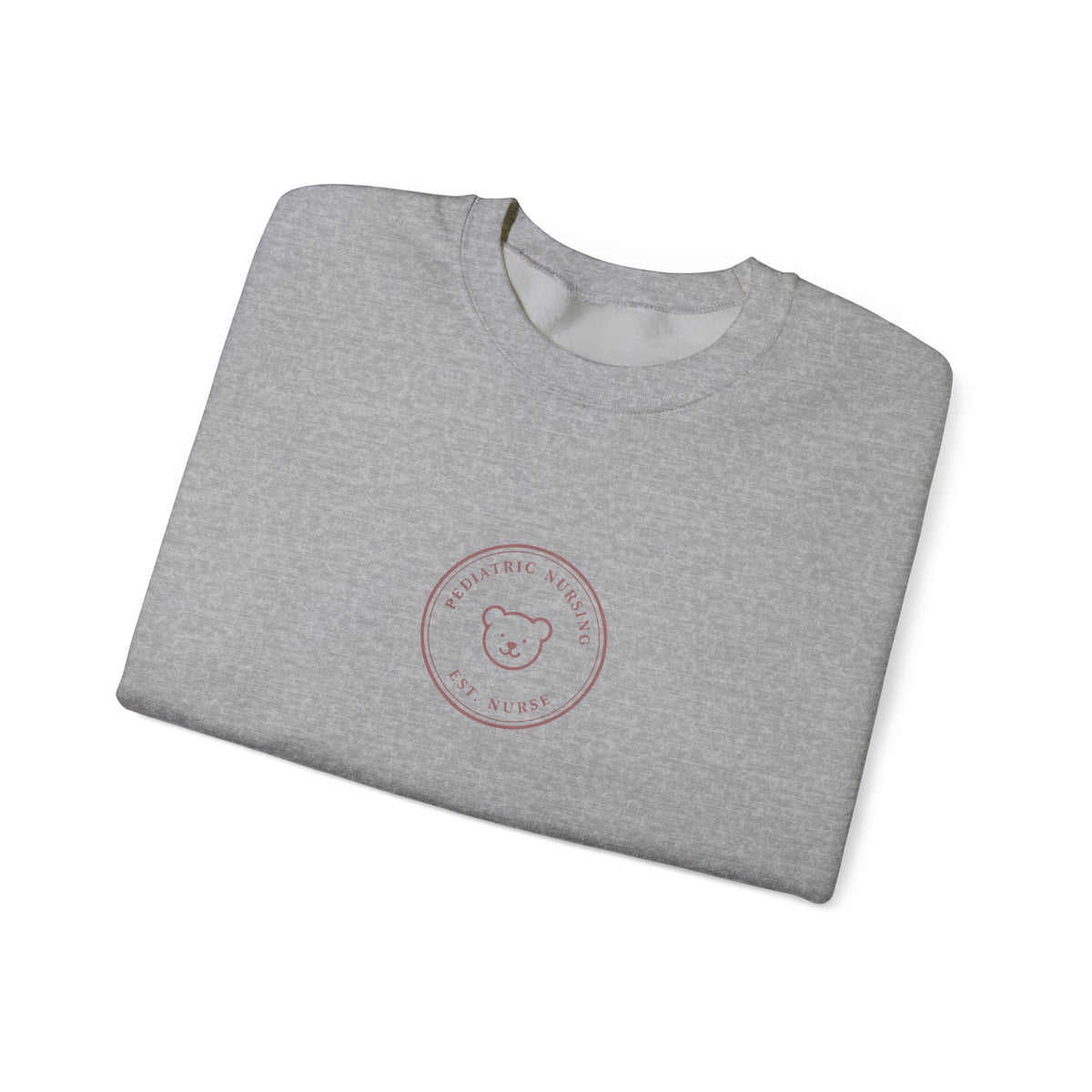 Pediatric Nurse Minimal Vintage Badge Pediatric Nursing Crewneck Sweatshirt