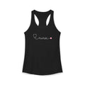 Nurse One Line Stethoscope Script Women's Racerback Tank Top