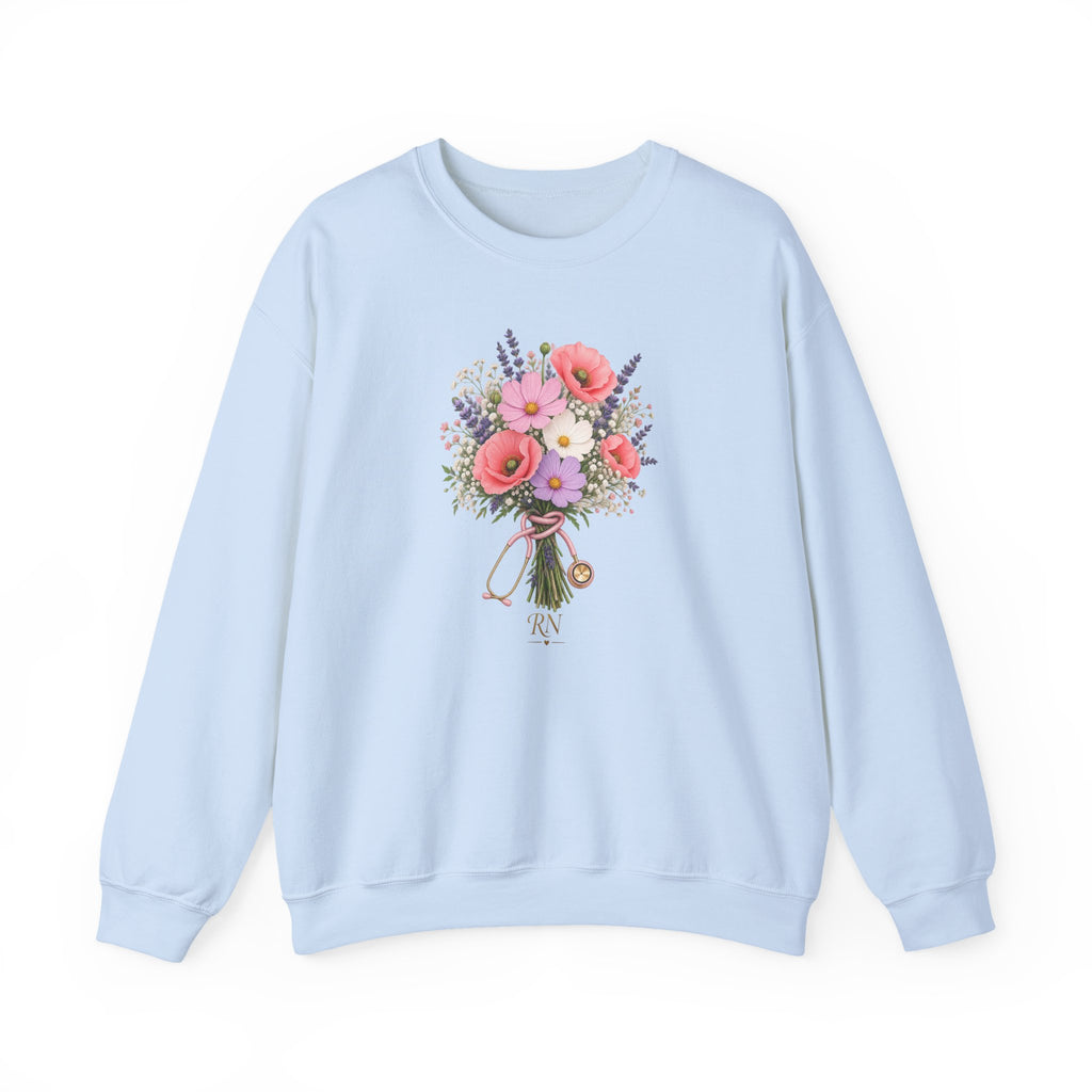 Wildflower Stethoscope RN Crewneck Sweatshirt