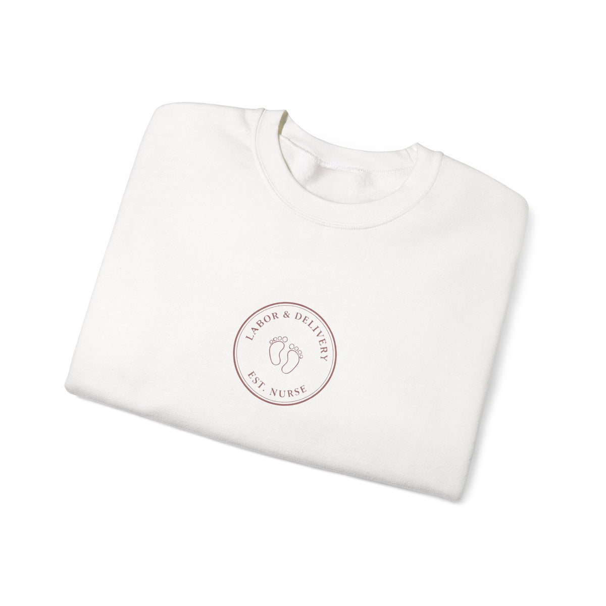 L&D Nurse Minimal Vintage Badge Labor & Delivery Crewneck Sweatshirt