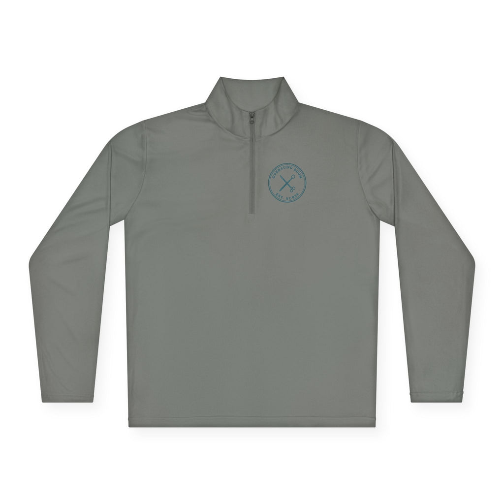 OR Nurse Minimal Vintage Badge Operating Room Quarter-Zip Pullover