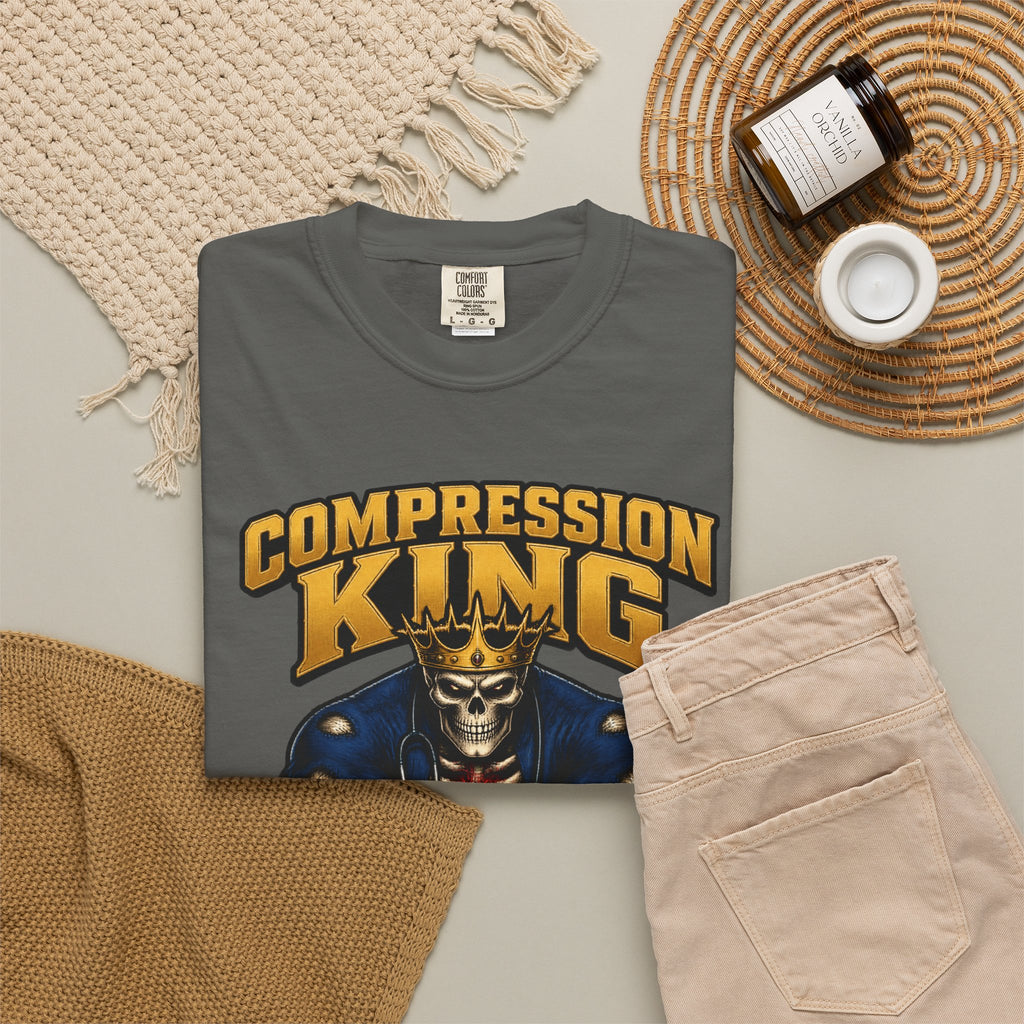 Compression King CPR Skeleton Nurse Comfort Colors T-Shirt