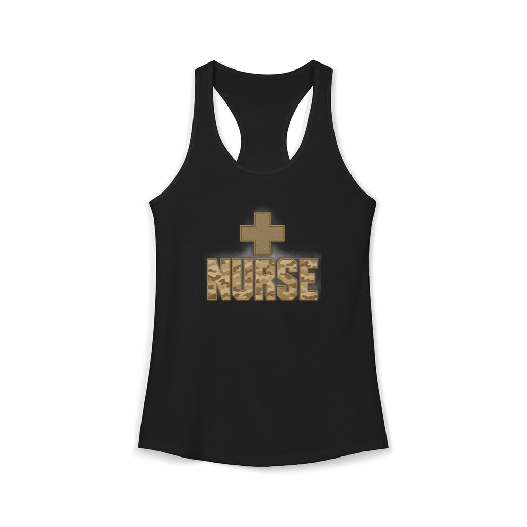 Nurse Desert Tan Camo Women's Racerback Tank Top