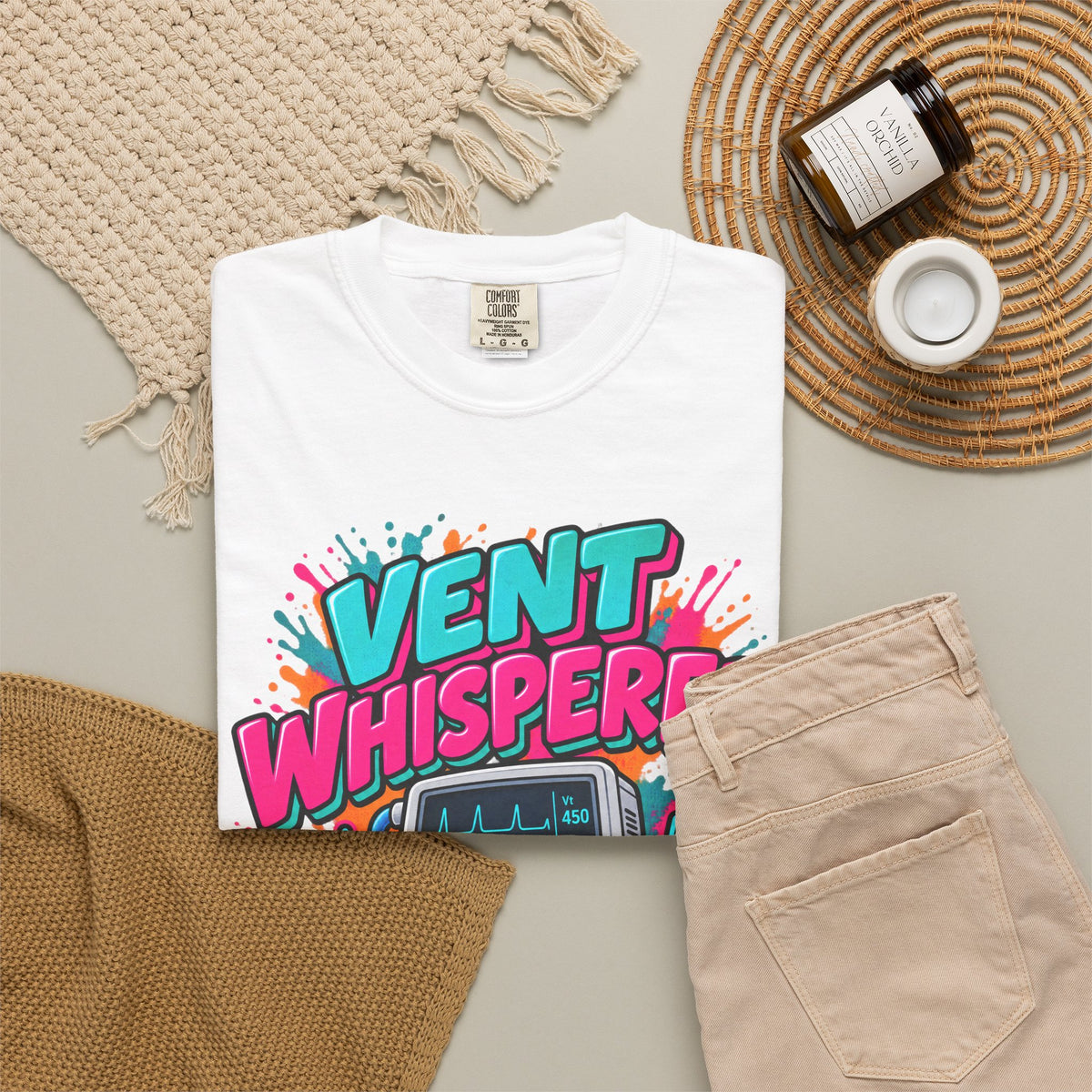 Vent Whisperer Respiratory Therapist Comfort Colors T-Shirt