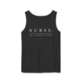 Nurse Care Compassion Courage Minimal Comfort Colors Tank Top