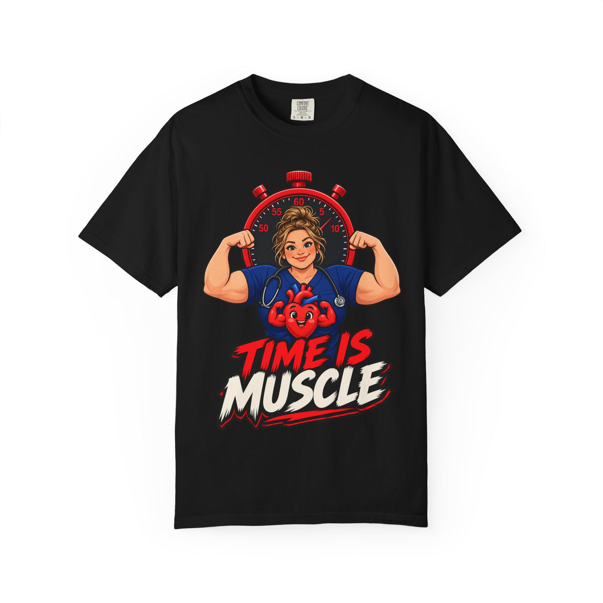 Time Is Muscle Cardiac Women's Nurse Tee