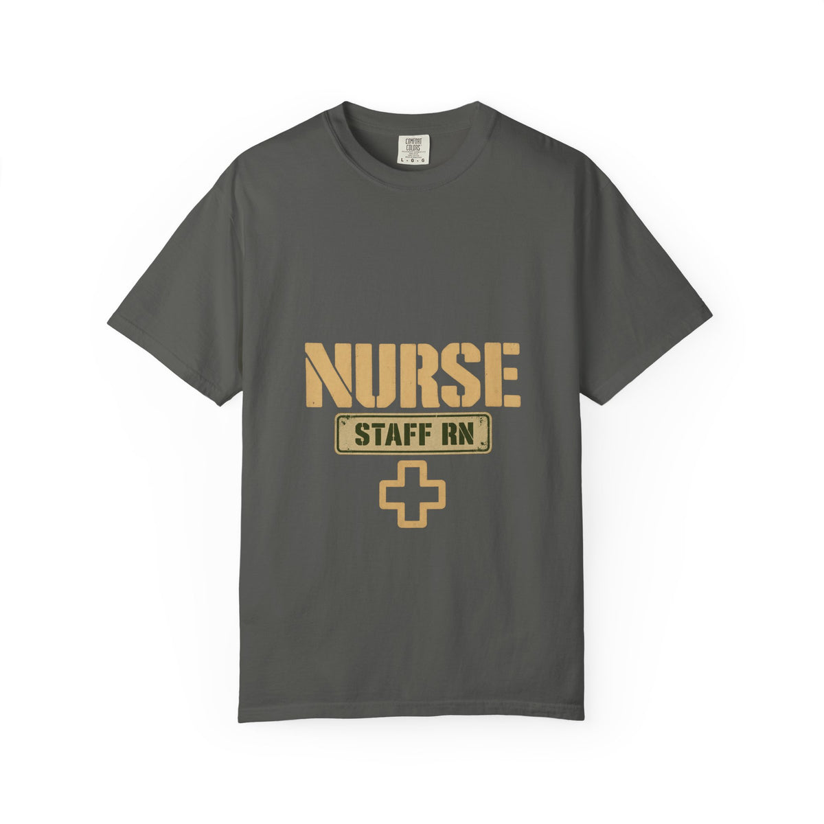 Nurse Military Stencil Staff RN Comfort Colors T-Shirt