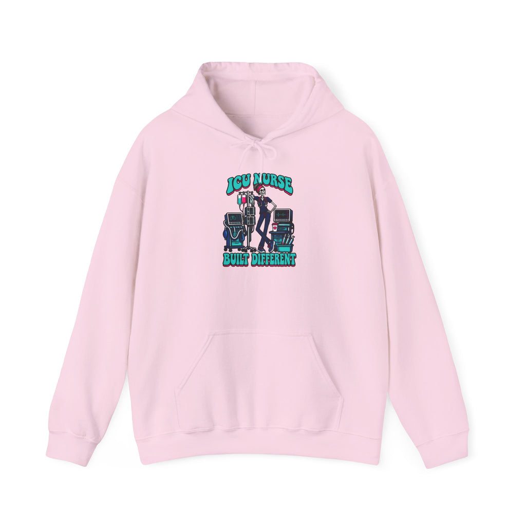 ICU Nurse Built Different Skinny Skeleton Hoodie