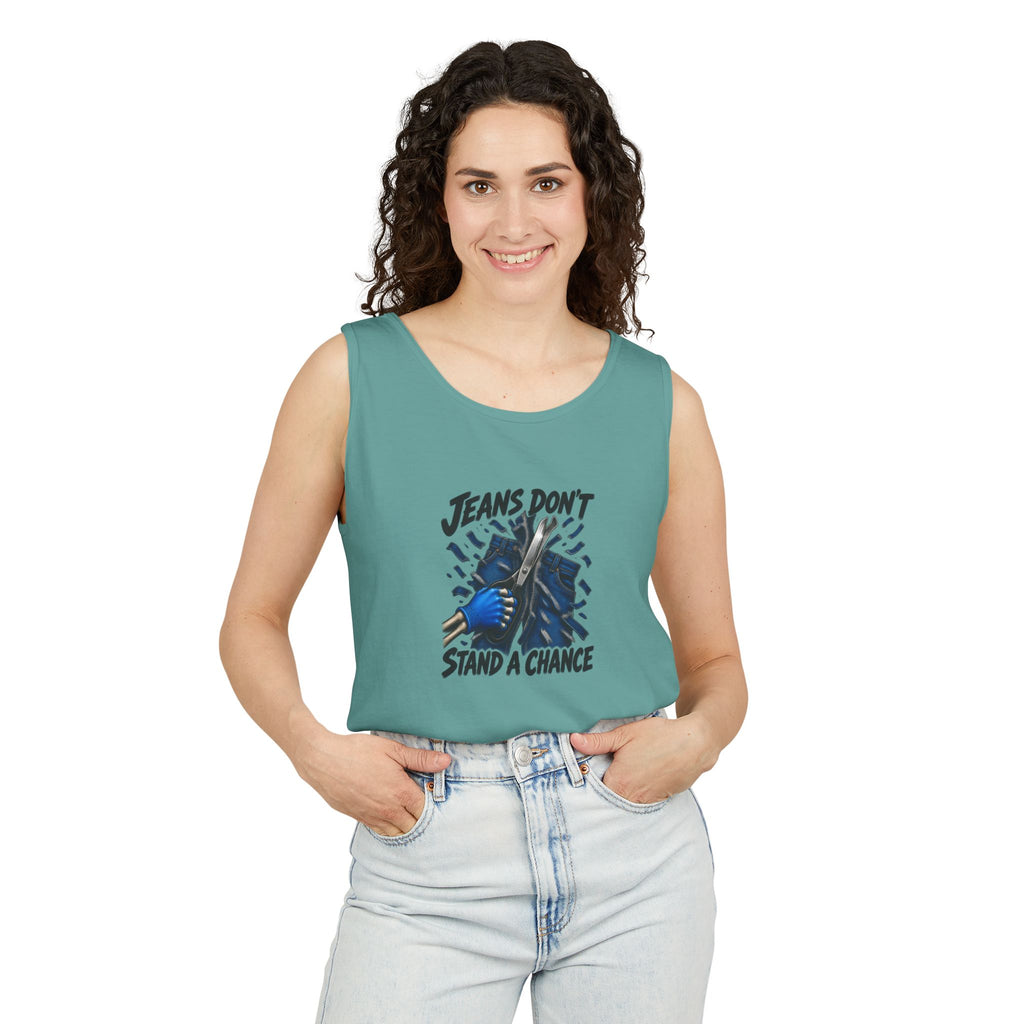 Jeans Don't Stand a Chance Skeleton ER Nurse Comfort Colors Tank Top