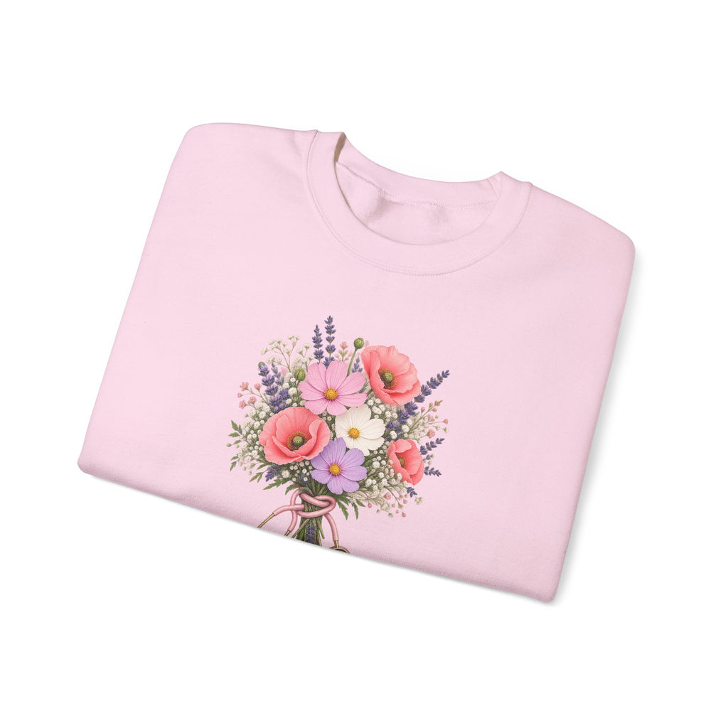 Wildflower Stethoscope RN Crewneck Sweatshirt