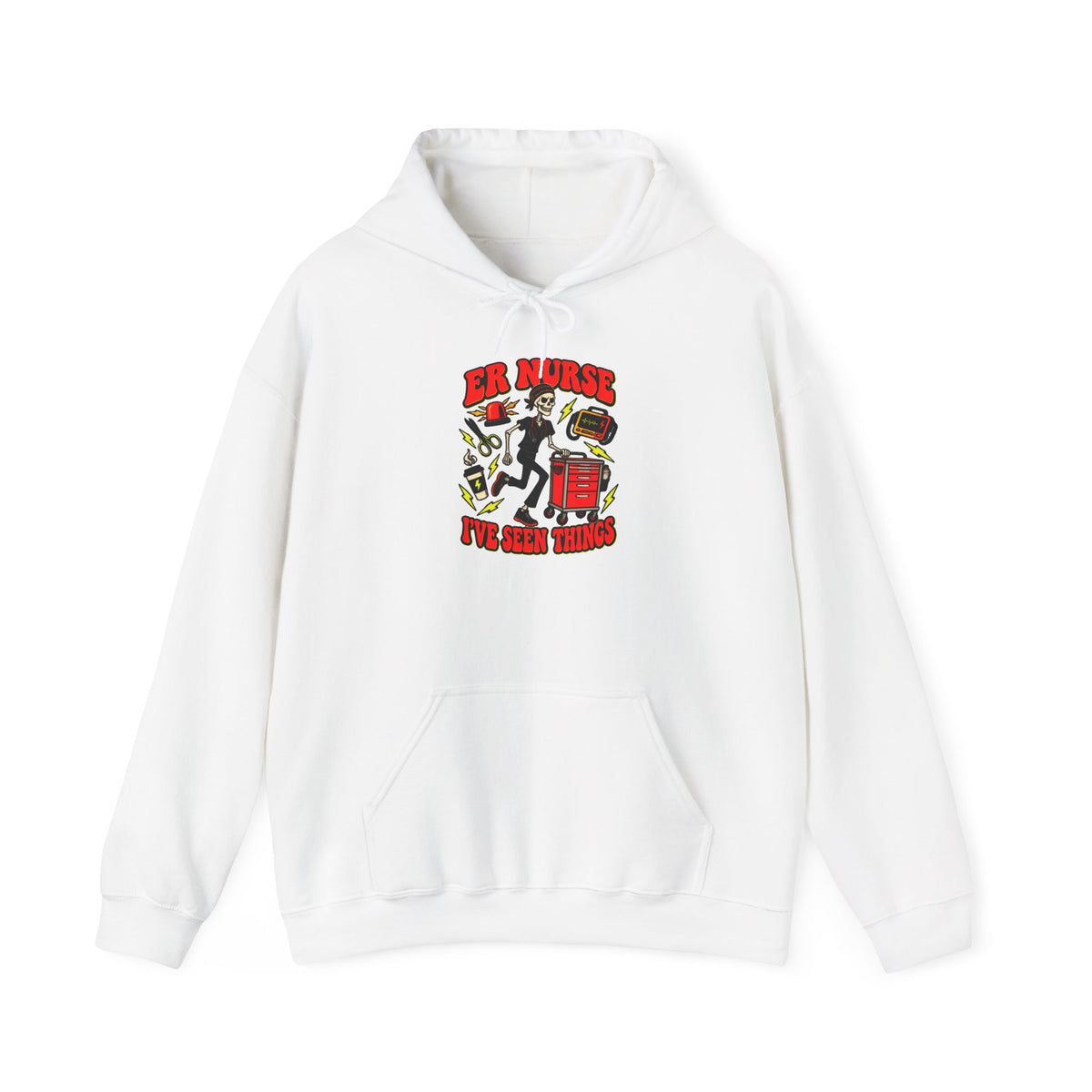 ER Nurse I've Seen Things Skinny Skeleton Hoodie