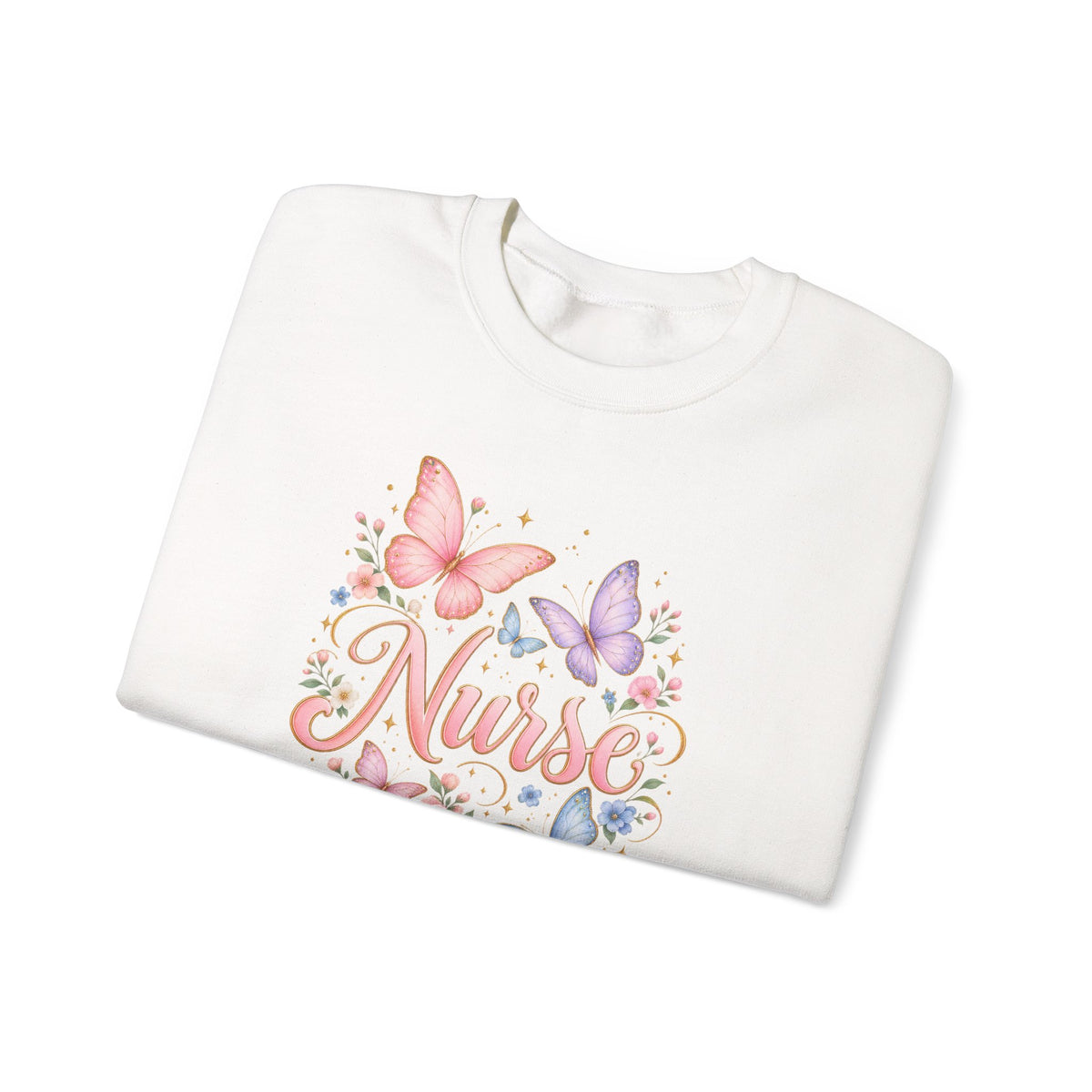 Butterfly Garden Nurse Crewneck Sweatshirt