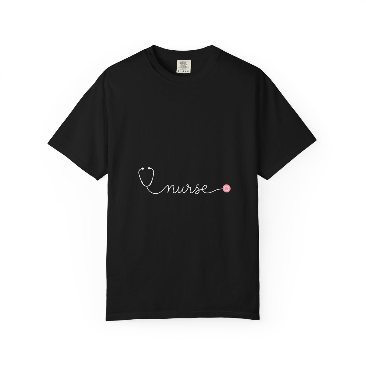 Nurse One Line Stethoscope Script Comfort Colors T-Shirt
