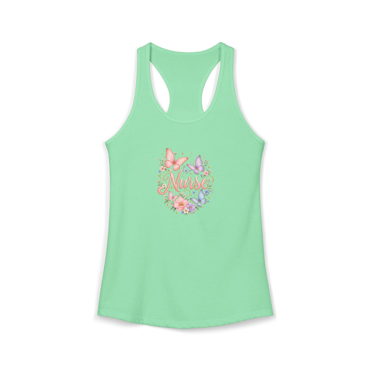 Butterfly Garden Nurse Women's Racerback Tank Top