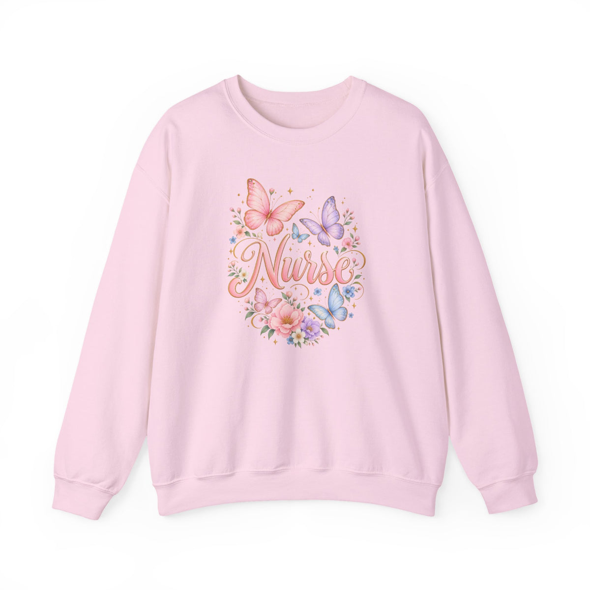 Butterfly Garden Nurse Crewneck Sweatshirt