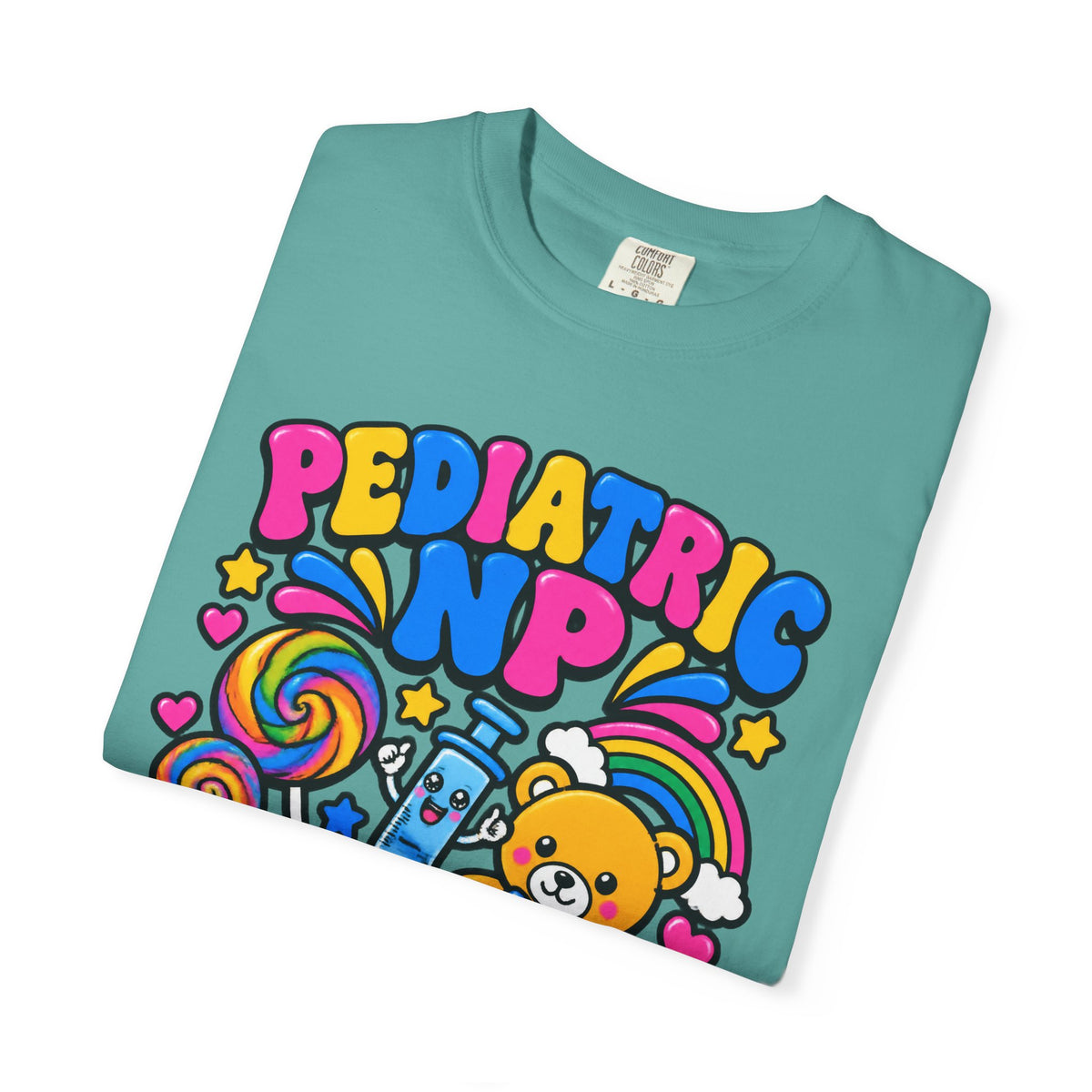 Pediatric NP Stickers and Shots Nurse Practitioner Comfort Colors T-Shirt