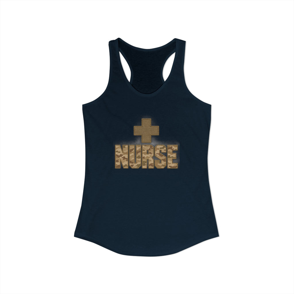 Nurse Desert Tan Camo Women's Racerback Tank Top