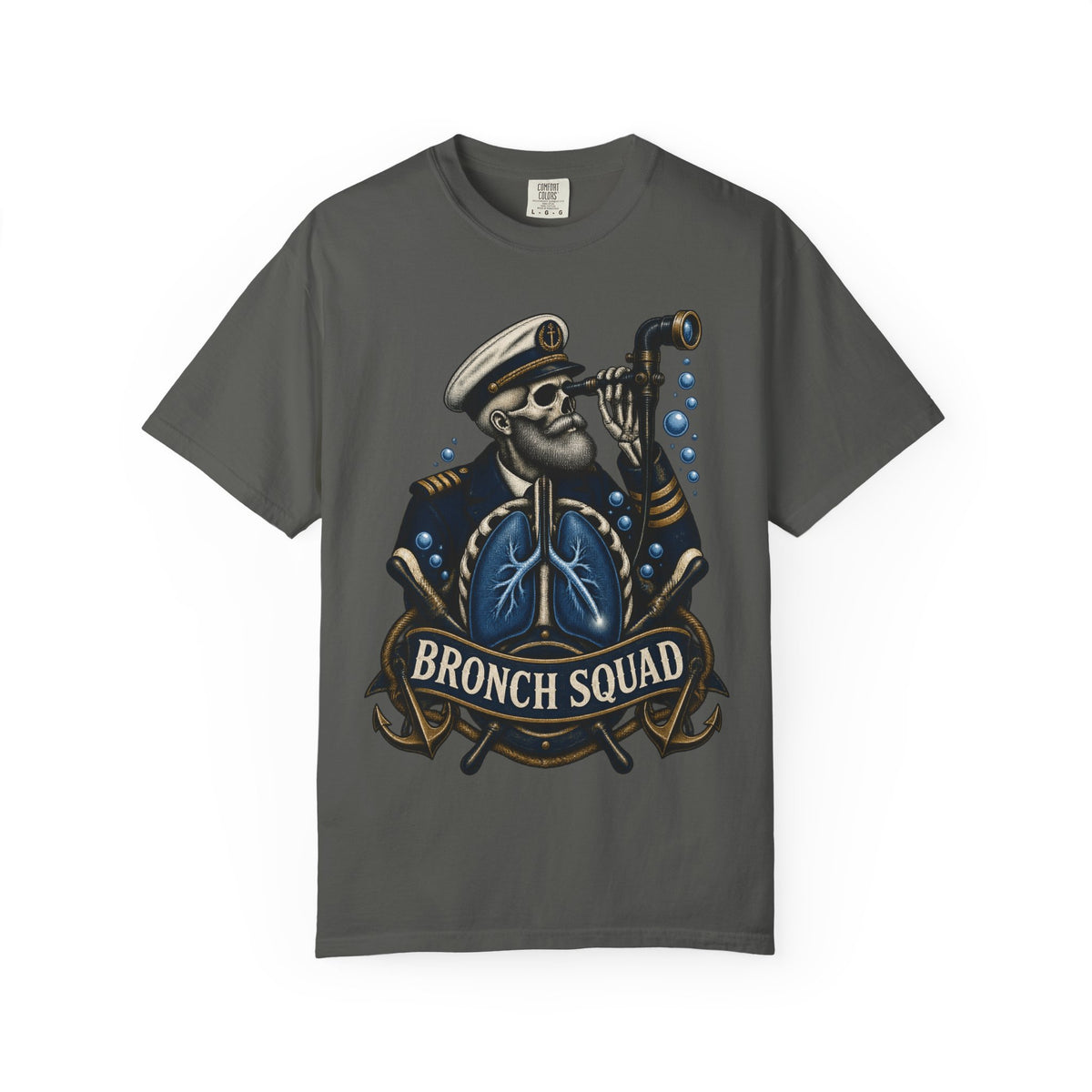 Bronch Squad Skeleton Respiratory Therapist Comfort Colors T-Shirt