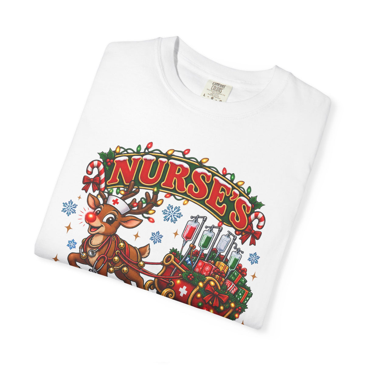 Naughty or Nice List Checked Twice Christmas Nurse Comfort Colors T-Shirt