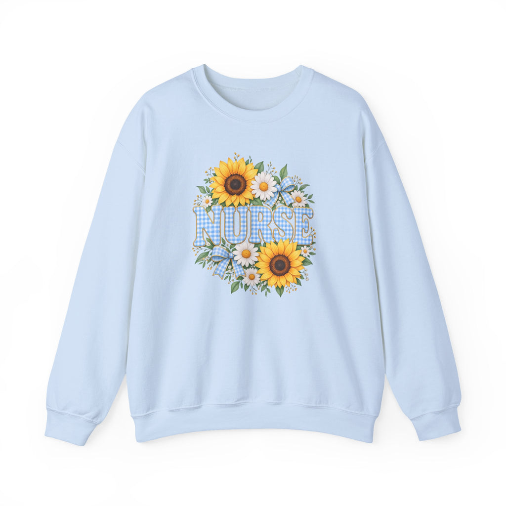 Sunflower Gingham NURSE Crewneck Sweatshirt