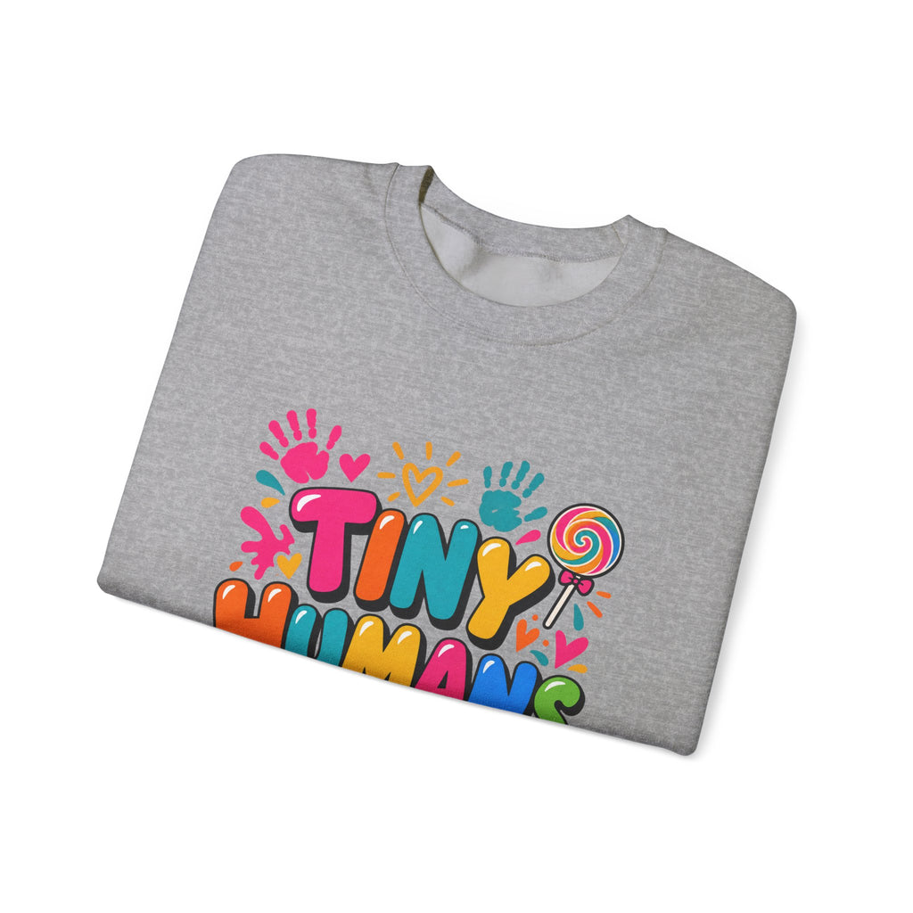 Tiny Humans Big Hearts Pediatric Nurse Crewneck Sweatshirt