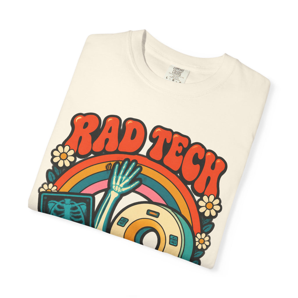 Rad Tech Radiologic Technologist Retro Rainbow Comfort Colors T-Shirt