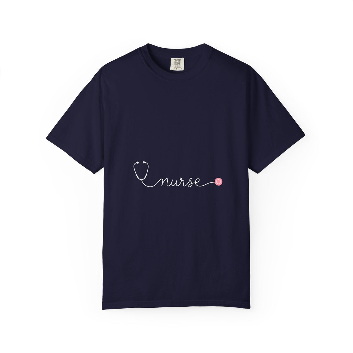 Nurse One Line Stethoscope Script Comfort Colors T-Shirt