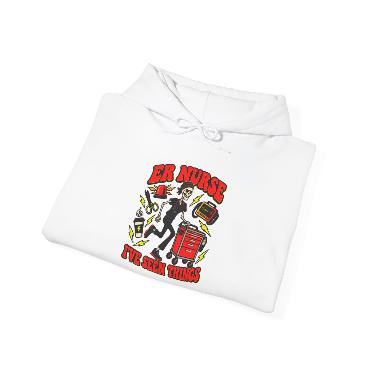 ER Nurse I've Seen Things Skinny Skeleton Hoodie